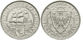 Weimarer Republik
Gedenkmünzen, 5 Reichsmark Bremerhaven
1927 A. vorzüglich/Stempelglanz