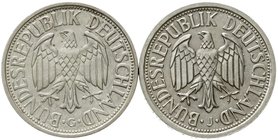 Münzen der Bundesrepublik Deutschland
Kursmünzen
2 Deutsche Mark Ähren, Kupfer/Nickel 1951
2 Stück: 1951 J, G. beide vorzüglich/Stempelglanz