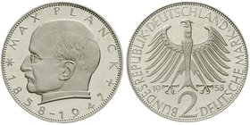 Münzen der Bundesrepublik Deutschland
Kursmünzen
2 Deutsche Mark Max Planck K/N 1957-1971
1958 J. Auflage nach Winter: 100 Ex.
Polierte Platte, se...