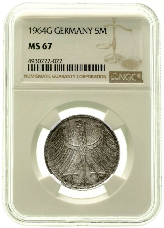 Münzen der Bundesrepublik Deutschland
Kursmünzen
5 Deutsche Mark Silber 1951-1...