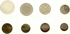 Münzen der Bundesrepublik Deutschland
Kursmünzensätze
1 Pfennig - 5 Deutsche Mark, 1964-2001
1968 G. O.B.H. 2 Pfennig magnetisch. Auflage 2372 Sätz...