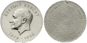 Gedenkmünzen der DDR
Aluminiumabschlag 10 Mark 1973, Brecht.
vorzüglich/Stempelglanz, von größter Seltenheit
Von diesem Aluminiumabschlag sind bish...