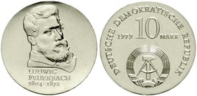 Gedenkmünzen der DDR
10 Mark 1979, Feuerbach.
Stempelglanz