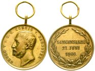 Orden und Ehrenzeichen
Deutschland
Deutsche Länder, bis 1918
Hannover: Langensalza-Medaille 1866. Verliehen an H.F. Bergst.
sehr schön