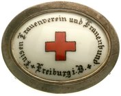 Orden und Ehrenzeichen
Deutschland
Deutsche Länder, bis 1918
Dienstbrosche Luisen Frauenverein und Frauenbund Freiburg i.B. Queroval, 47 X 37 mm. I...