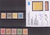 Briefmarken
Ausland
Luxemburg
Kompletter ungebrauchter Satz 1859 von 1 Centimes bis 40 Centimes. Meist ohne Gummi, teils mit Restgummi oder mit Fal...