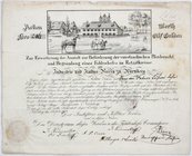 Varia
Aktien
Lots
Lot Pferdezucht von 1824 bis 1882. Eine der ältesten deutschen Aktien des Industrie und Kulturvereins zu Nürnberg von 1832. Zur F...