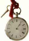Varia
Uhren
Taschenuhren
Damen-Schlüsseltaschenuhr "open face", ca. 1884/1886. Gehäuse Silber (ohne Silberpunze), Hersteller Louis Muller & Cie, Bi...