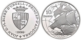 Andorra. 10 diners. 1996. (Km-120). Ag. 31,47 g. PR. Est...25,00.