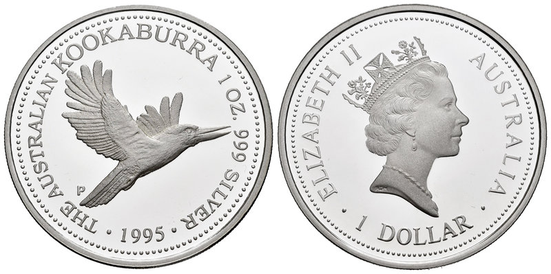 Australia. Elizabeth II. 1 dollar. 1995. Perth. P. (Km-289.1). Ag. 31,10 g. Kook...