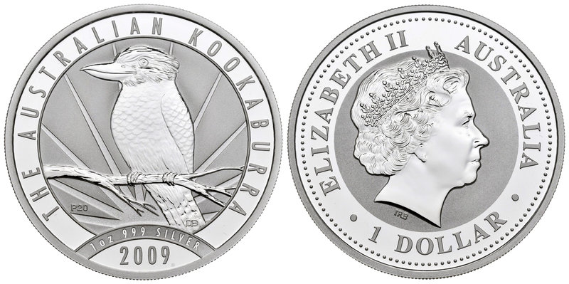 Australia. Elizabeth II. 1 dollar. 2009. Perth. P20. (Km-1760). Ag. 31,11 g. 20t...