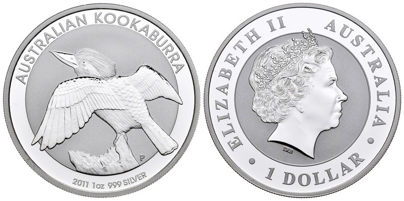 Australia. Elizabeth II. 1 dollar. 2011. Perth. P. (Km-no cita). Ag. 31,11 g. Ko...
