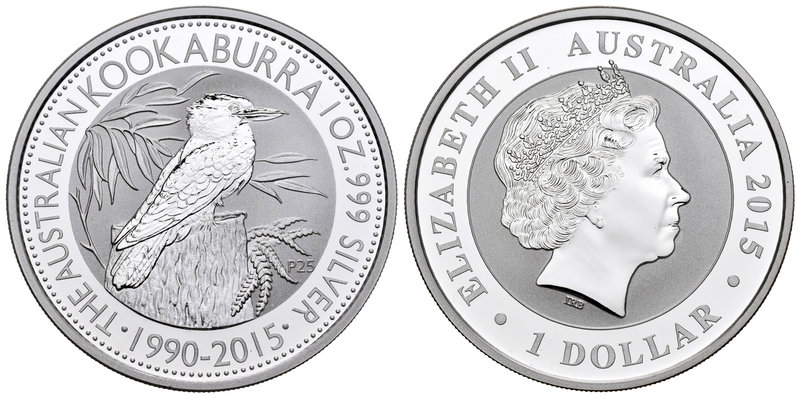 Australia. Elizabeth II. 1 dollar. 2015. Perth. P25. (Km-no cita). Ag. 31,11 g. ...