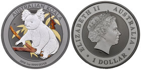 Australia. Elizabeth II. 1 dollar. 2018. Perth. P. Ag. 31,11 g. Quarter Metal. Kangaroo. Tirada de 200 piezas. Con certificado. PR. Est...80,00.
