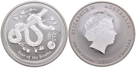 Australia. Elizabeth II. 1 dollar. 2013. Perth. P. (Km-1831). Ag. 31,11 g. Year of the Snake. PR. Est...40,00.
