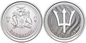 Barbados. 1 dollar. 2017. Ag. 31,30 g. Trident. PR. Est...40,00.
