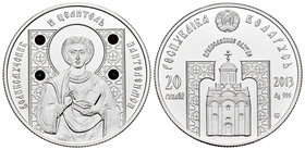 Belarus. 2 rublos. 2013. (Km-A176). Ag. 20,18 g. Saint Steraphin of Sarov. PR. Est...25,00.