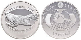 Belarus. 10 rublos. 2014. (Km-538). Ag. 16,81 g. Cuco. Tirada de 2000 ejemplares. Con certificado. PR. Est...25,00.