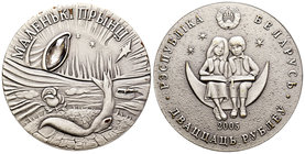 Belarus. 20 rublos. 2005. (Km-94). Ag. 28,28 g. Antique finish, with white crystal. Con certificado. UNC. Est...35,00.