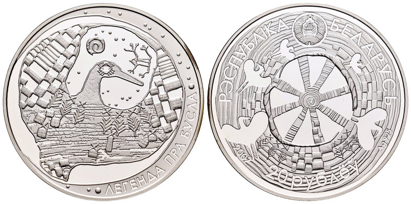 Belarus. 20 rublos. 2007. (Km-166). Ag. 33,62 g. Tirada de 5000 piezas. Con cert...