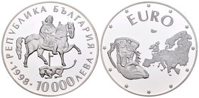 Bulgaria. 10000 leva. 1998. (Km-no cita). Ag. 33,63 g. PR. Est...25,00.