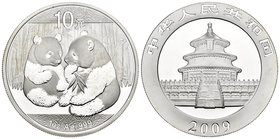China. 10 yuan. 2009. Ag. 31,11 g. Pandas. PR. Est...50,00.