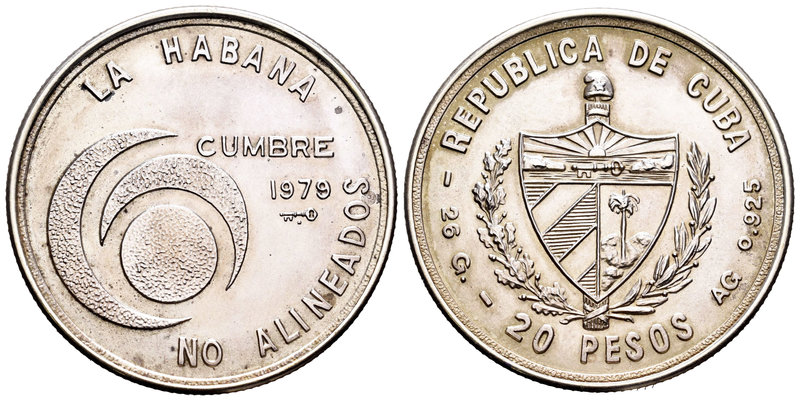 Cuba. 20 pesos. 1997. (Km-44). Ag. 26,00 g. PR. Est...25,00.