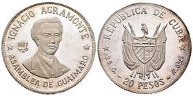 Cuba. 20 pesos. 1997. (Km-38). Ag. 26,00 g. PR. Est...25,00.