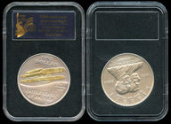 United States. 1 dollar. 2003. Ag. 100th Anniversary of the First Flight. Gold Plated. Tirada del 1.000 piezas. Encapsulada. UNC. Est...50,00.