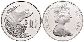 Fiji. Elizabeth II. 10 dollars. 1986. (Km-55). Ag. 28,28 g. PR. Est...30,00.