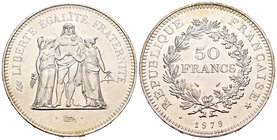 France. 50 francos. 1979. (Km-941.1). Ag. 29,99 g. UNC. Est...20,00.