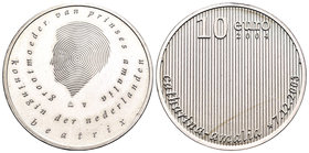 Netherlands. 10 euros. 2004. (Km-248). Ag. 17,77 g. PR. Est...25,00.