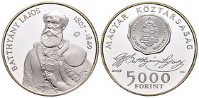 Hungary. 5000 forint. 2007. Budapest. BP. (Km-799). Ae. 31,46 g. PR. Est...30,00.