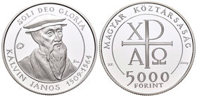 Hungary. 5000 forint. 2009. Budapest. BD. (Km-827). Ag. 31,46 g. 500th Anniversary of Kalvin Janos. PR. Est...25,00.