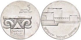 Israel. 5 lirot. 1964. (Km-43). Ag. 25,00 g. UNC. Est...30,00.