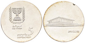 Israel. 5 lirot. 1965. (Km-45). Ag. 25,00 g. UNC. Est...30,00.