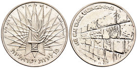 Israel. 10 lirot. 1967. (Km-49). Ag. 26,03 g. UNC. Est...30,00.