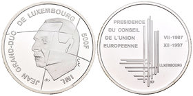 Luxemburg. 500 francos. 1997. (Km-72). Ag. 22,85 g. Presidencia de la Unión Europea. PR. Est...25,00.