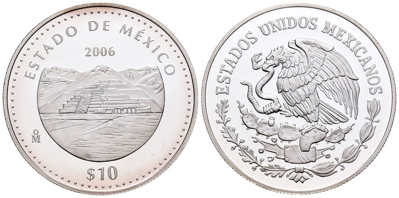Mexico. 10 pesos. 2006. México. (Km-830). Ag. 31,10 g. Pirámide de la Loona. PR....