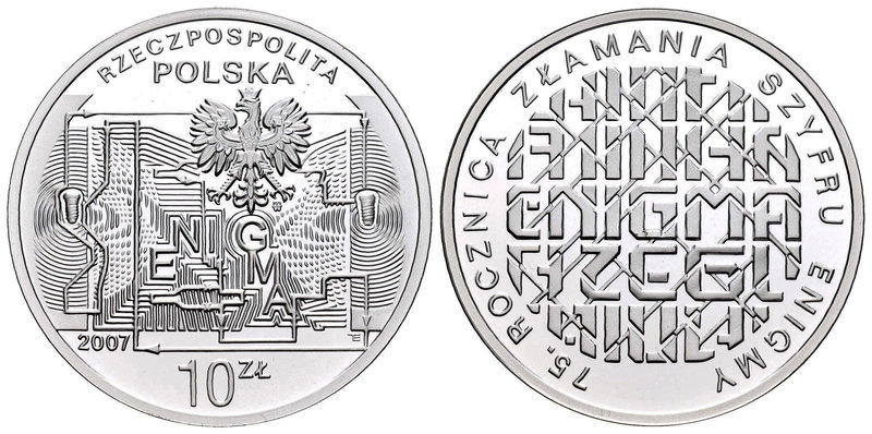 Poland. 10 zlotych. 2007. Warsaw. MW. (Km-Y587). Ag. 14,14 g. 75 aniversario del...