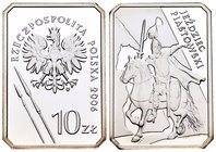 Poland. 10 zlotych. 2006. MW. (Km-no cita). Ag. 14,14 g. Jeździec Piastowski. PR. Est...25,00.