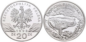 Poland. 20 zlotych. 1998. (Km-Y343). Ag. 28,28 g. Rana. PR. Est...40,00.