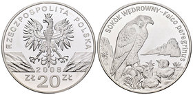Poland. 20 zlotych. 2008. MW. (Km-Y637). Ag. 28,28 g. Eagle. PR. Est...30,00.