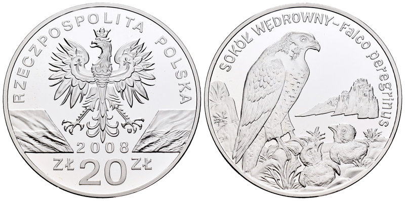 Poland. 20 zlotych. 2008. MW. (Km-Y637). Ag. 28,28 g. Eagle. PR. Est...30,00.