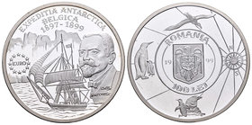 Romania. 100 lei. 1999. (Km-148). Ag. 27,00 g. 100 aniversario de la expedición a la Antartida. PR. Est...35,00.