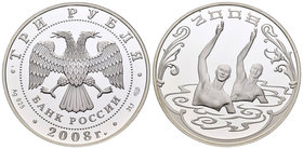 Russia. 3 rublos. 2008. (Km-Y1152). Ag. 33,90 g. Juegos Olímpicos Pekín 2008. PR. Est...35,00.