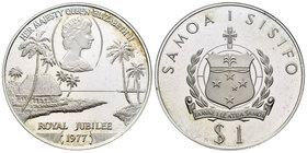 Samoa. Tala. 1977. (Km-24a). Ag. 30,40 g. Royal Jubilee. PR. Est...30,00.