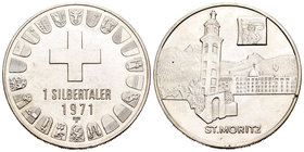 Switzerland. 1 silbertaler. 1971. Ag. 28,02 g. PR. Est...30,00.