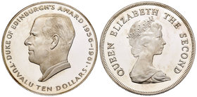 Tuvalu. Elizabeth II. 10 dollars. 1981. (Km-13a). Ag. 35,00 g. Duke of Edimburgh. Mintage: 3.000. PR. Est...40,00.