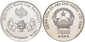 Vietnam. 10.000 dong. 2006. Ag. 30,68 g. 2006 FIFA World Cup Germany. PR. Est...30,00.